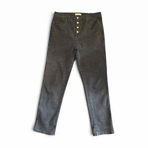 Madewell Stovepipe High Rise Jeans Women’s 33T Button Front Straight Leg Denim